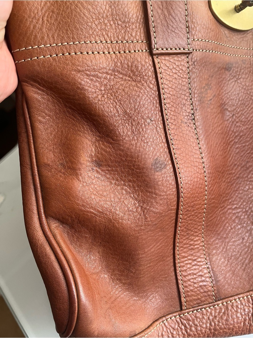 MULBERRY OAK BROWN PEBBLED LEATHER BAYSWATER - Picture 5 of 16